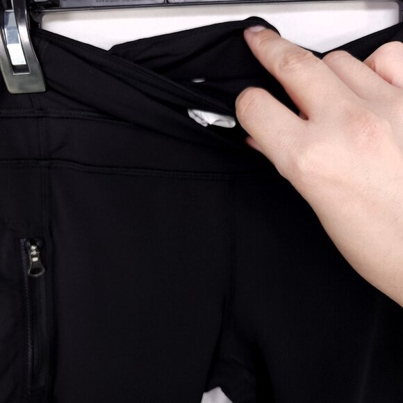 Lululemon Crop Leggings Mesh Side Panel Capri Women's Size 6 Zip Front Pockets - Picture 12 of 13